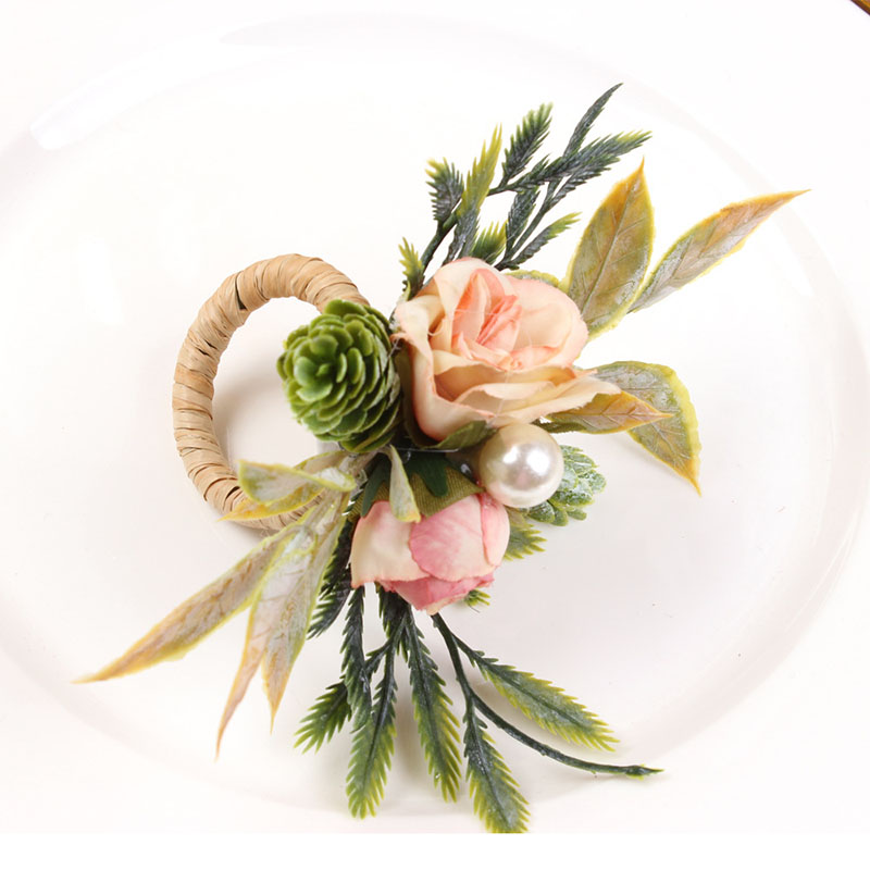 Napkin Rings Holder Rose & Pin - огляд і ціна Party Event Supplier