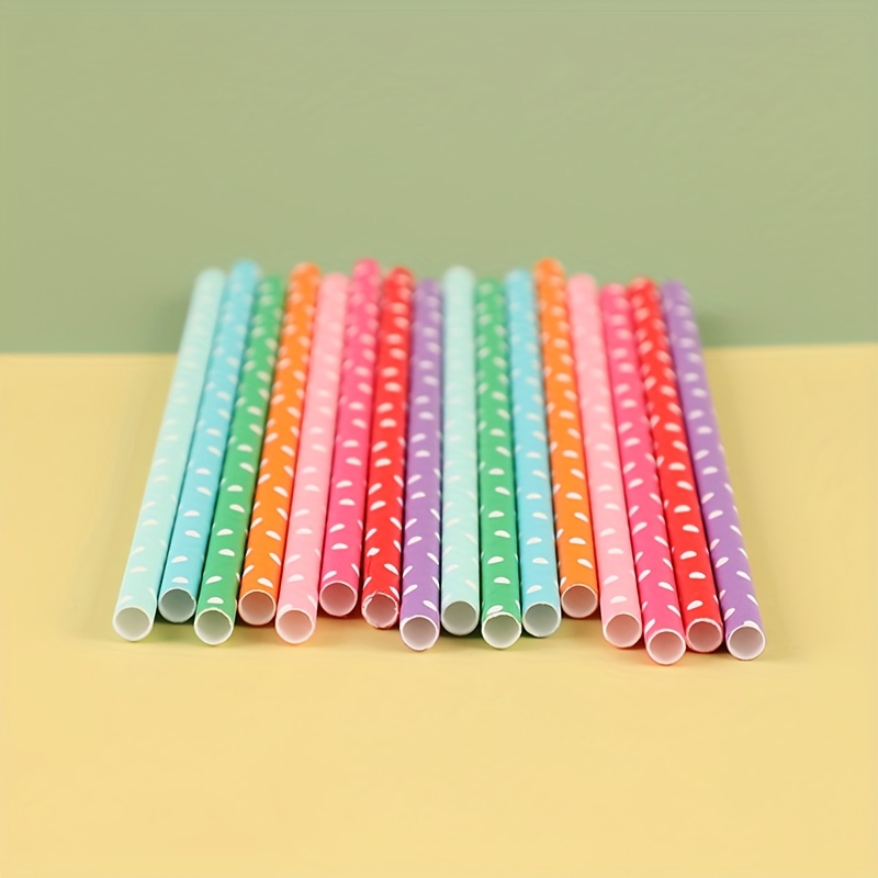 100pcs colorful disposable pap - огляд і ціна Paper Straw Color