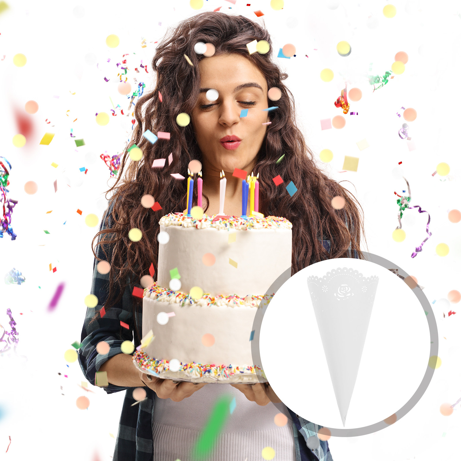 20Pcs Hollow Confetti Holders  - огляд і ціна Papercraft Supply Confetti
