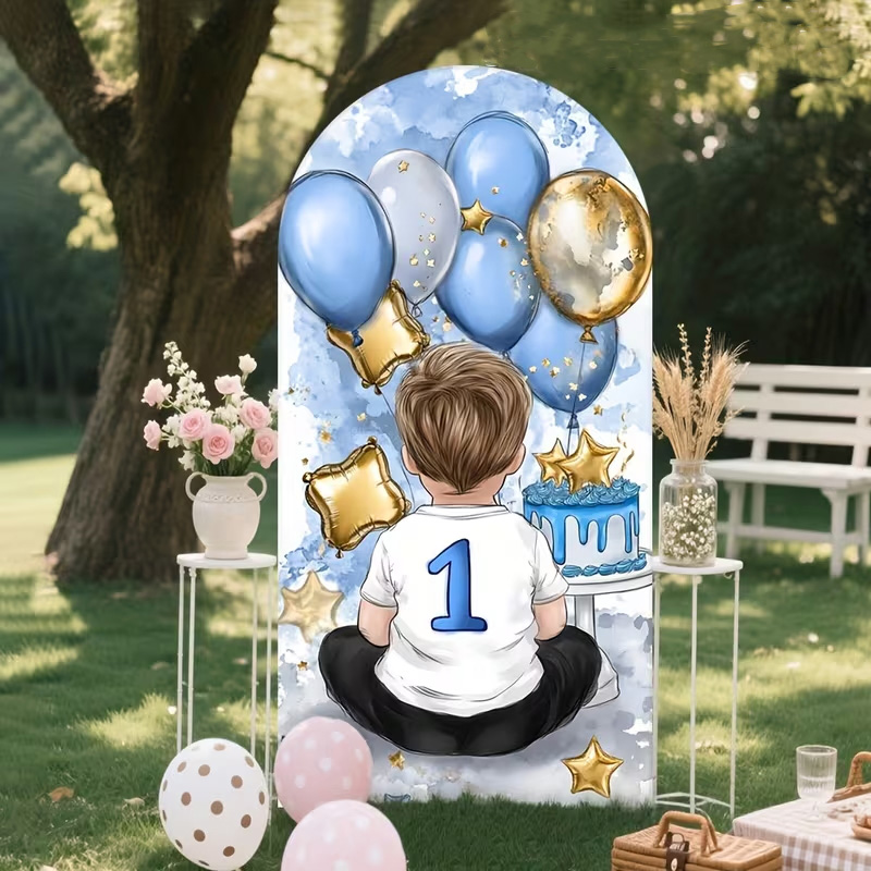 A Little Boy Pattern Arch Back - огляд і ціна Dessert Table Backdrop