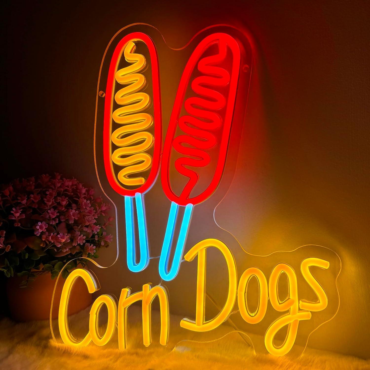 Corn Dog Neon Sign Snack USB D - огляд і ціна Neon Sign Party