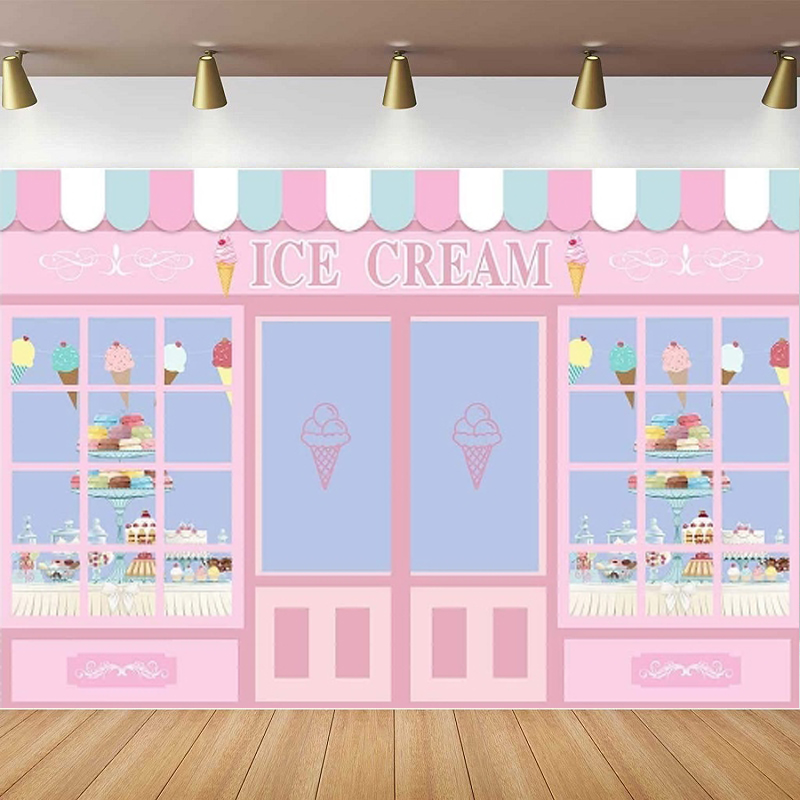 Ice Cream Theme Photography Ba - огляд і ціна Dessert Table Backdrop