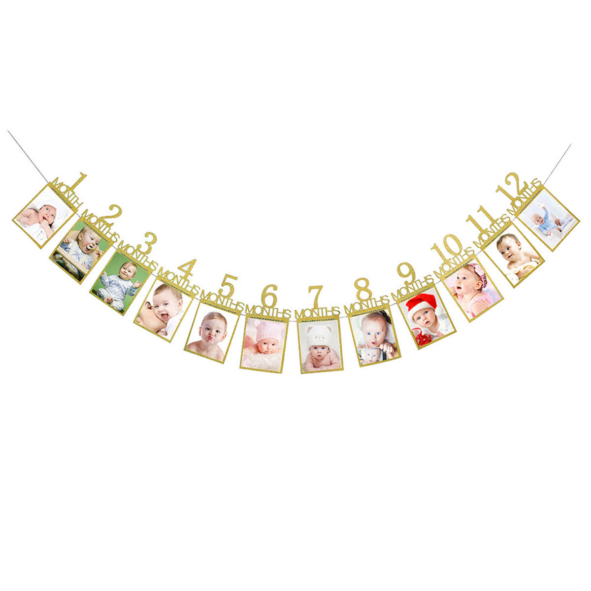 12 Month Gold Baby Birthday Ph - огляд і ціна Party Banner Gold